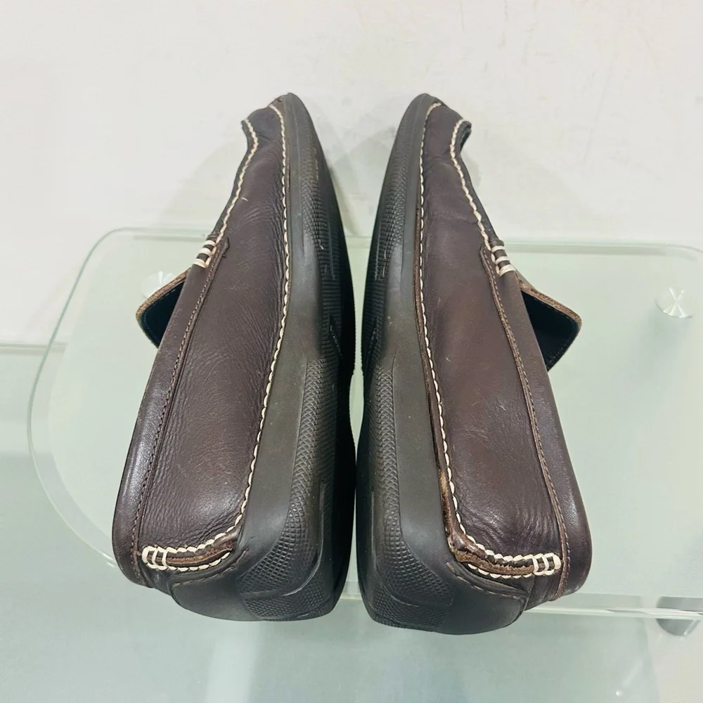 BANANA‎ REPUBLIC BROWN GENUINE LEATHER CASUAL MEN'S SHOES SIZE 11 Made In Italy